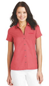 Port Authority® Ladies Textured Camp Shirt L662