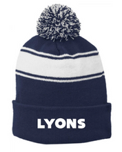 Load image into Gallery viewer, Sport-Tek Stripe Pom Pom Beanie STC28