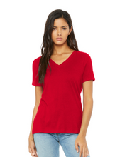 Load image into Gallery viewer, BELLA+CANVAS Women’s Relaxed Jersey Short Sleeve V-Neck Tee