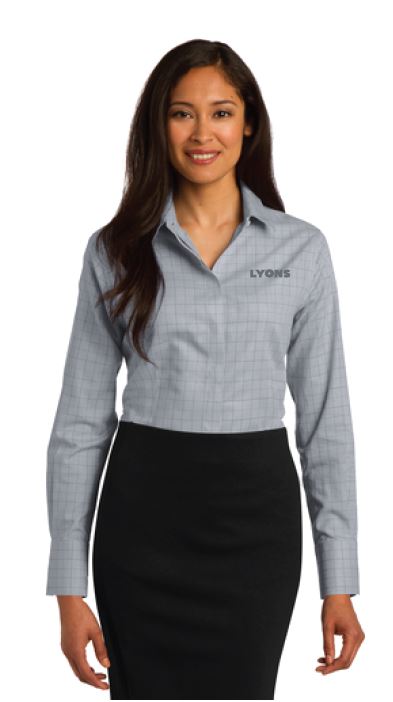 Ladies-Red House Ladies Windowpane Shirt Item# RH71