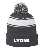 Load image into Gallery viewer, Sport-Tek Stripe Pom Pom Beanie STC28